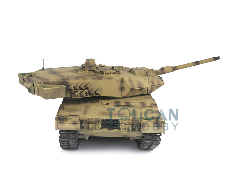 2.4Ghz Remote Control Henglong 1/16 7.0 Upgrade FPV German Leopard2A6 Military RC Battle Tank Model 3889 Festival Gifts Collection