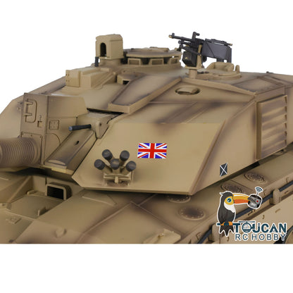 Henglong 7.0 1/16 2.4Ghz Upgrade Edition FPV British Challenger II RTR RC Tank 3908 360 Degrees Turret Chassis Upper Hull Metal Tracks