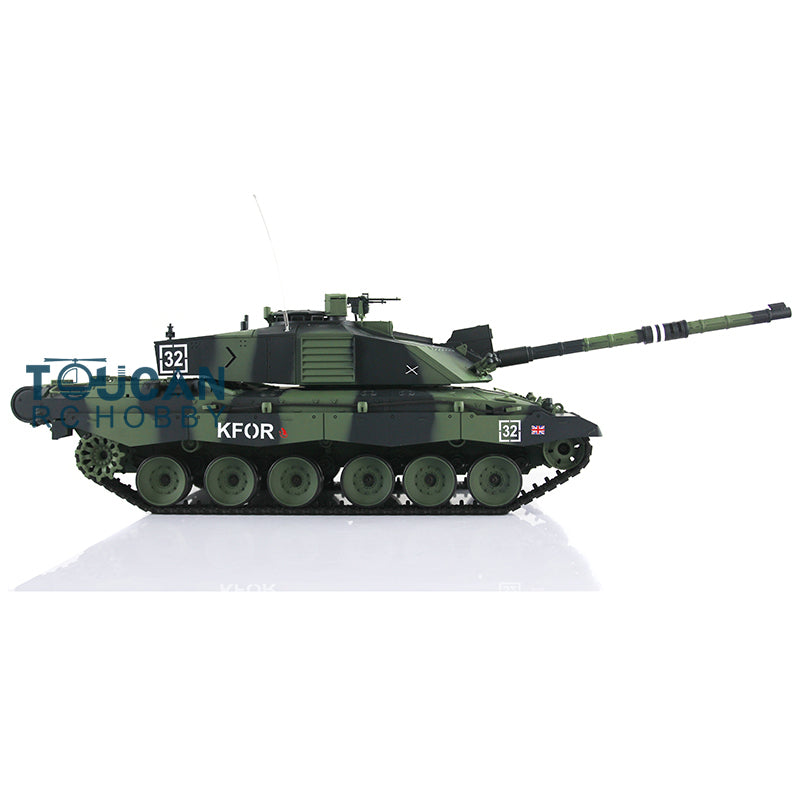 Henglong 7.0 1/16 Scale FPV UK Challenger II RTR RC Tank Model 3908 360 Degrees Turret Speaker First Person View Steel Gearbox