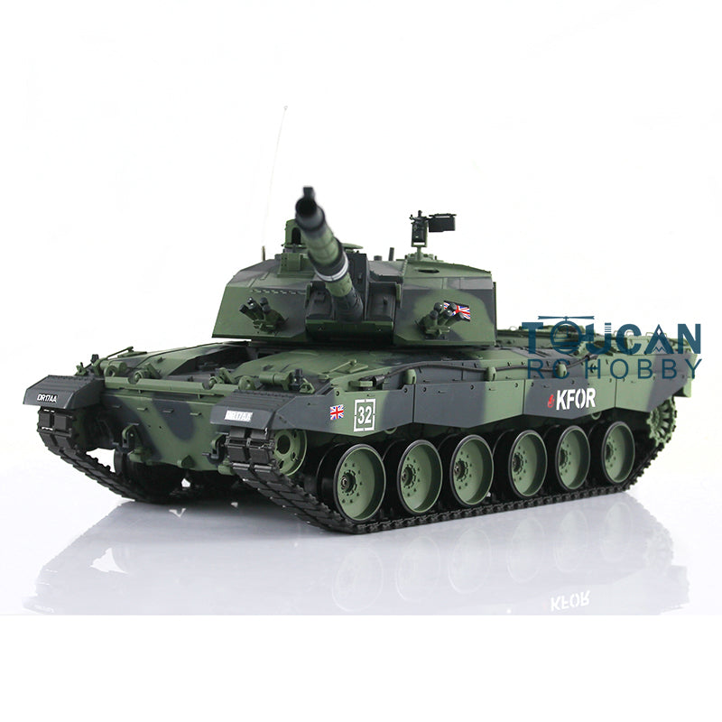 Henglong 7.0 1/16 Scale FPV UK Challenger II RTR RC Tank Model 3908 360 Degrees Turret Speaker First Person View Steel Gearbox