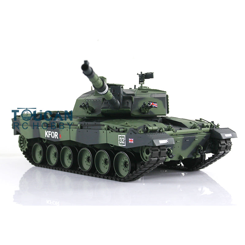 Henglong 7.0 1/16 Scale FPV UK Challenger II RTR RC Tank Model 3908 360 Degrees Turret Speaker First Person View Steel Gearbox