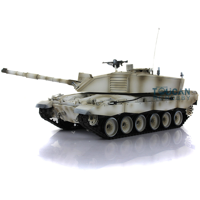 Henglong 1:16 Challenger II RTR RC Tank Model TK7.0 3908 360 Degrees Turret Steel Gearbox Metal Tracks Idlers Sprockets Road Wheels