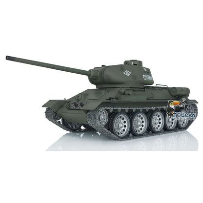 Henglong FPV 1/16 7.0 Soviet T34-85 RTR RC Tank 3909 Model 360 Degrees Turret Barrel Recoil Metal Tracks Wheels Sound Smoke