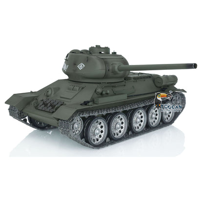 Henglong FPV 1/16 7.0 Soviet T34-85 RTR RC Tank 3909 Model 360 Degrees Turret Barrel Recoil Metal Tracks Wheels Sound Smoke