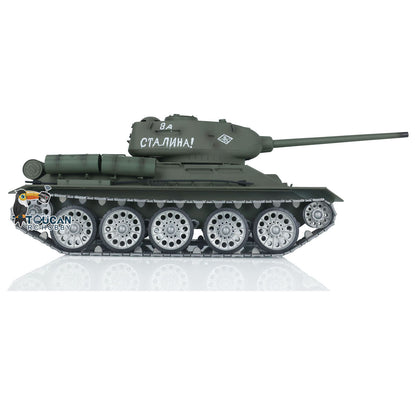 Henglong FPV 1/16 7.0 Soviet T34-85 RTR RC Tank 3909 Model 360 Degrees Turret Barrel Recoil Metal Tracks Wheels Sound Smoke