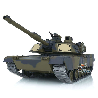 Henglong 7.0 1/16 Scale Abrams M1A2 RTR RC Tank 3918 360 Degrees Turret Metal Tracks Rubber Pads Steel Gearbox Barrel Recoil