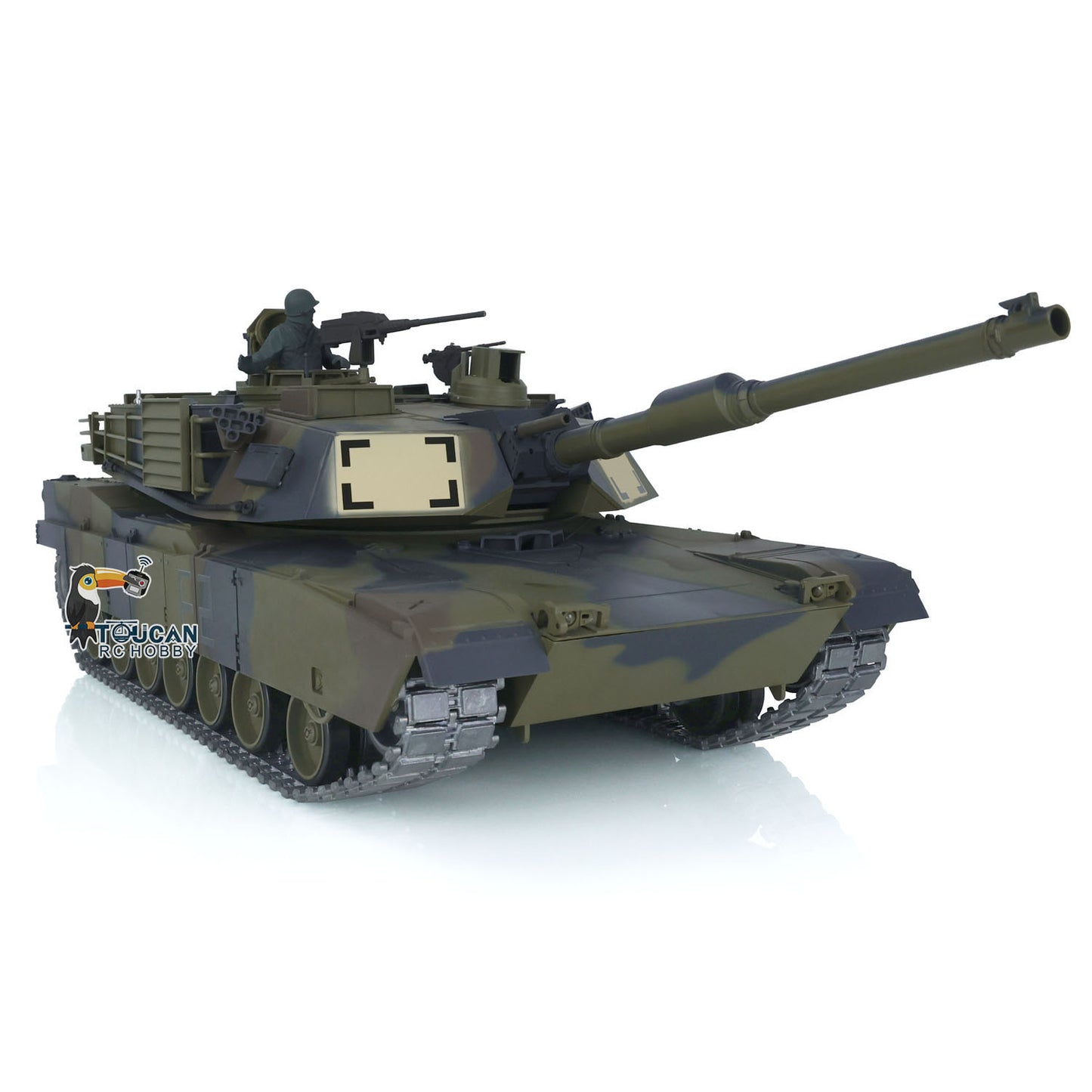 Henglong 7.0 1/16 Scale Abrams M1A2 RTR RC Tank 3918 360 Degrees Turret Metal Tracks Rubber Pads Steel Gearbox Barrel Recoil