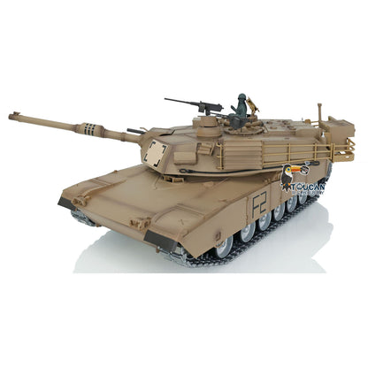 Henglong 1:16 7.0 Customized FPV Abrams M1A2 RTR RC Tank 3918 360 Degrees Rotation Turret Barrel Recoil Metal Tracks Steel Gearbox