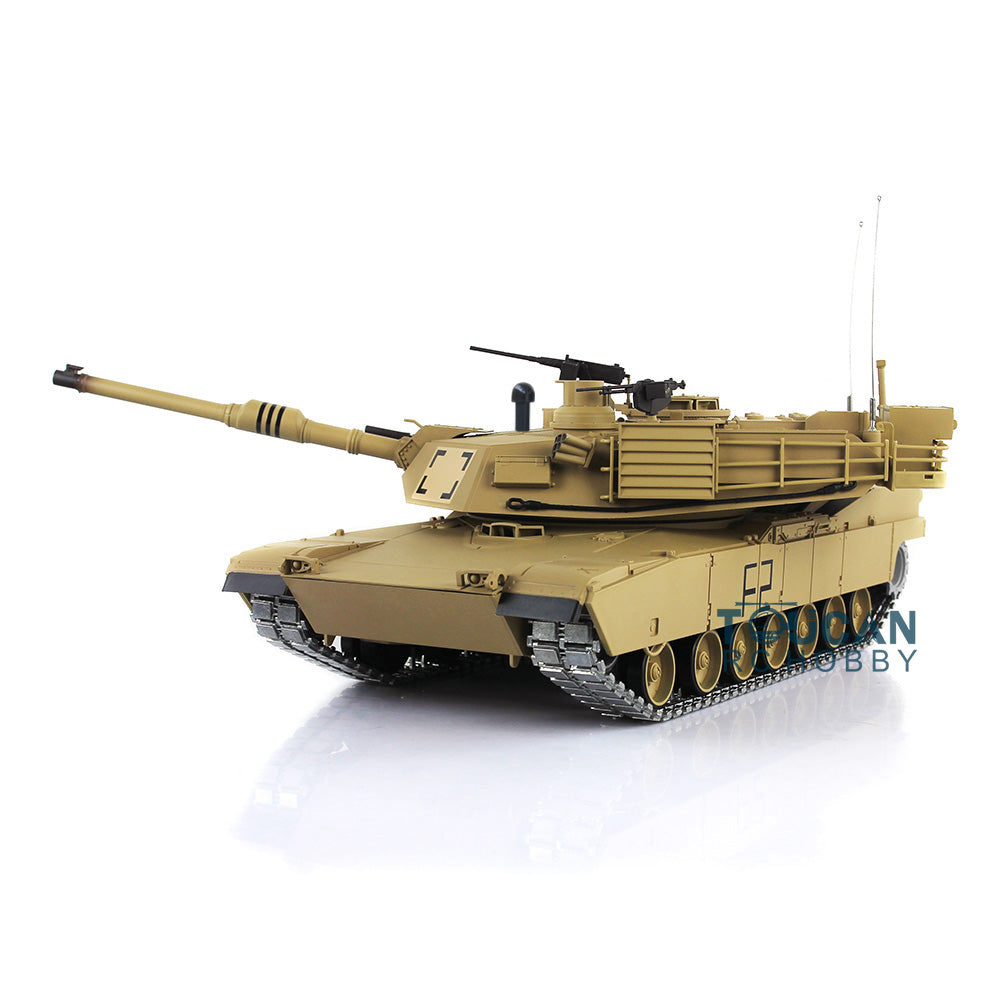 Henglong 7.0 1/16 Scale Abrams M1A2 RTR RC Tank 3918 360 Degrees Turret Metal Tracks Rubber Pads Steel Gearbox Barrel Recoil