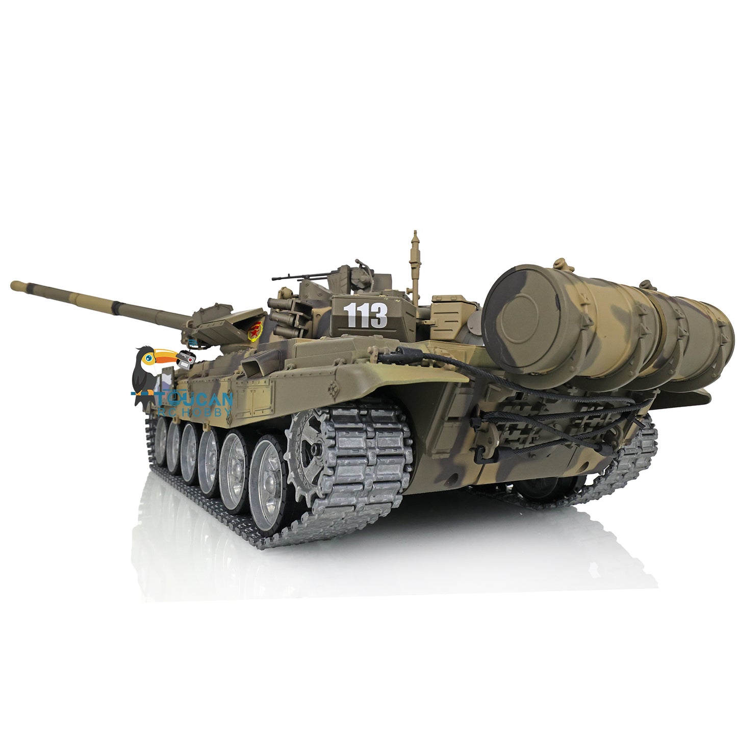 Henglong 7.0 Customized Russian T90 1/16 RC Tank RTR 3938 360 Degrees Turret Metal Tracks Wheels Steel Gearbox Speaker