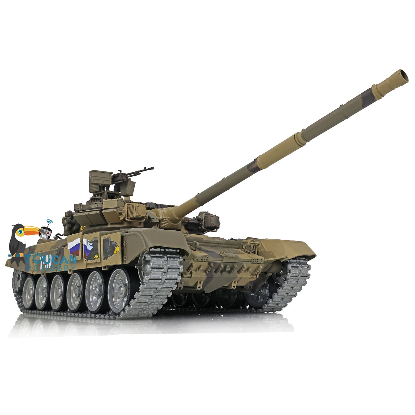 Henglong 7.0 Customized Russian T90 1/16 RC Tank RTR 3938 360 Degrees Turret Metal Tracks Wheels Steel Gearbox Speaker