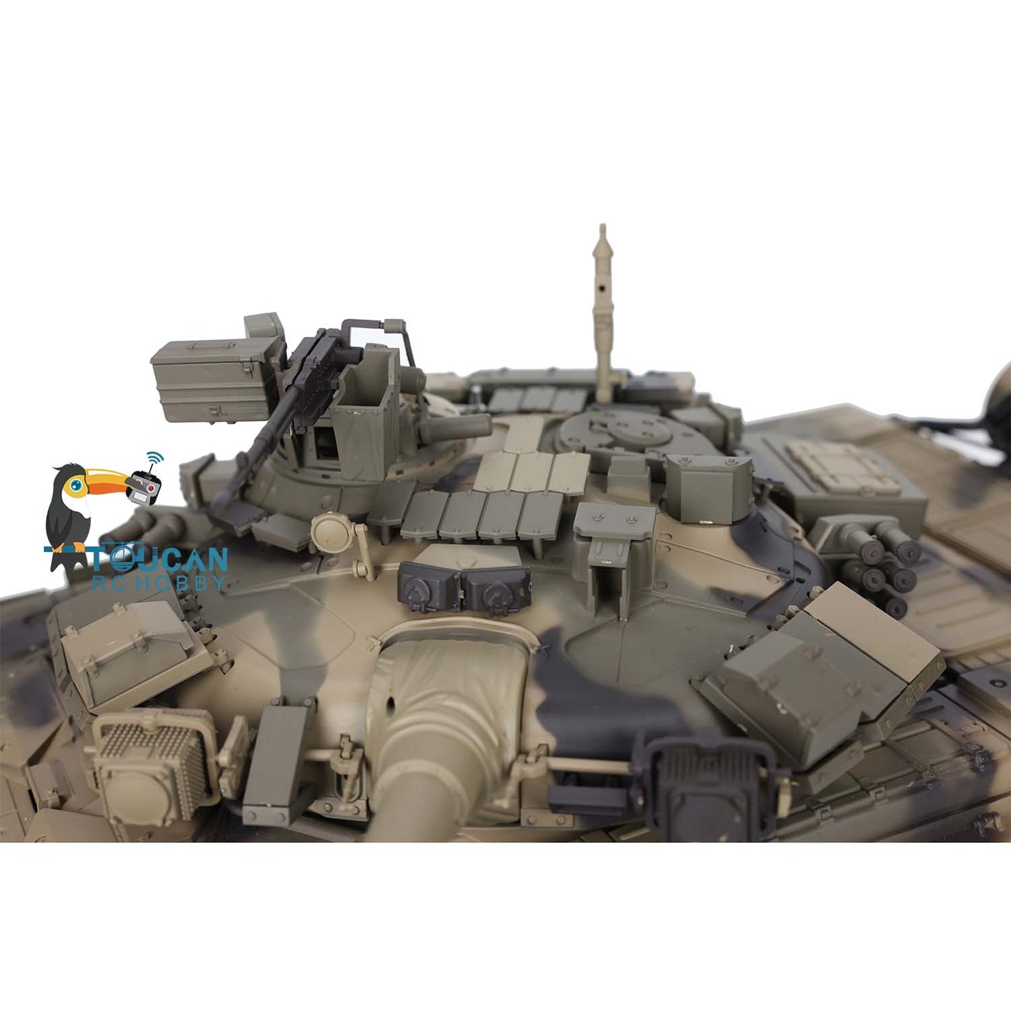 2.4Ghz Henglong 1:16 Scale 7.0 Plastic Edition Russian T90 RTR RC Tank 3938 Model 340 Degree Turret Radio Controller Speaker