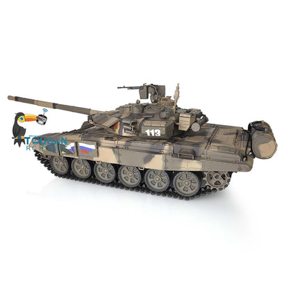 2.4Ghz Henglong 1:16 Scale 7.0 Plastic Edition Russian T90 RTR RC Tank 3938 Model 340 Degree Turret Radio Controller Speaker