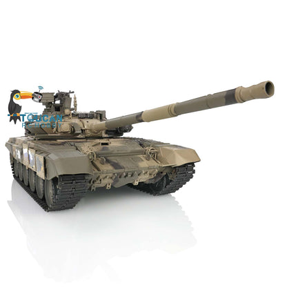 2.4Ghz Henglong 1:16 Scale 7.0 Plastic Edition Russian T90 RTR RC Tank 3938 Model 340 Degree Turret Radio Controller Speaker