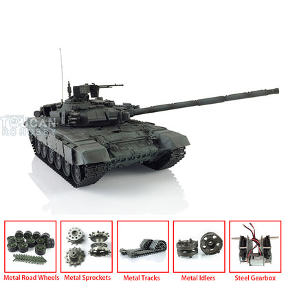 Henglong 7.0 Customized Russian T90 1/16 RC Tank RTR 3938 360 Degrees Turret Metal Tracks Wheels Steel Gearbox Speaker