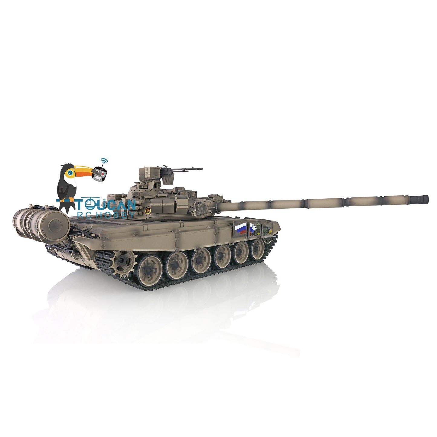 Henglong 7.0 Customized Russian T90 1/16 RC Tank RTR 3938 360 Degrees Turret Metal Tracks Wheels Steel Gearbox Speaker