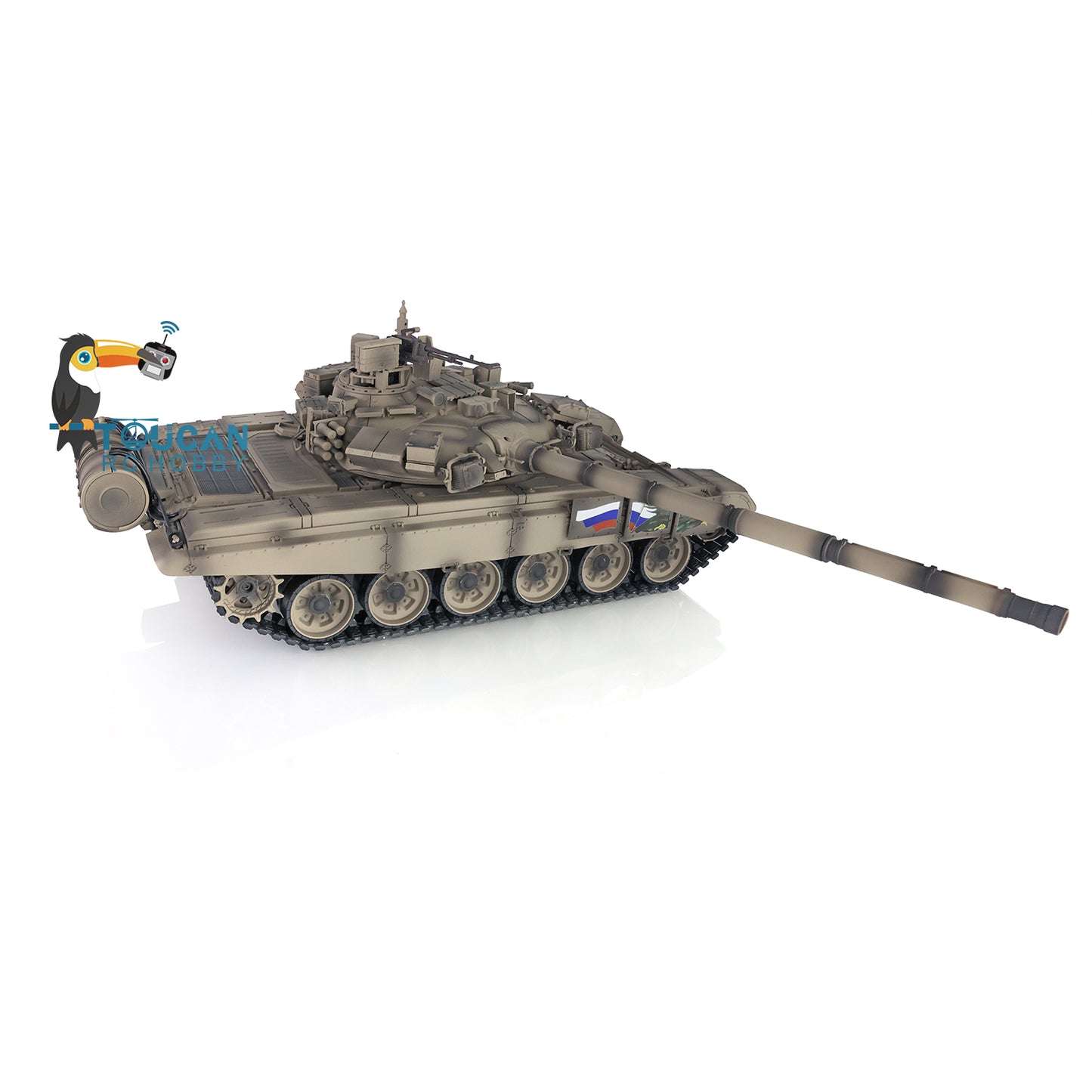 Henglong 7.0 Customized Russian T90 1/16 RC Tank RTR 3938 360 Degrees Turret Metal Tracks Wheels Steel Gearbox Speaker