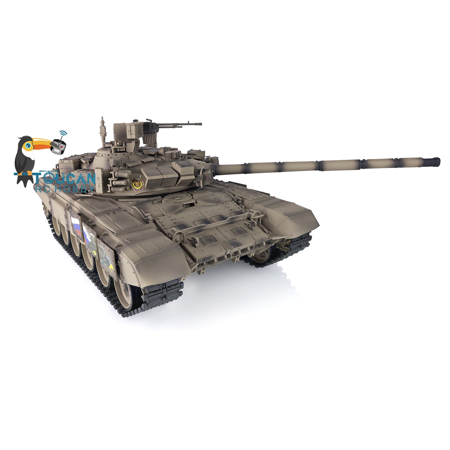 Henglong 7.0 Customized Russian T90 1/16 RC Tank RTR 3938 360 Degrees Turret Metal Tracks Wheels Steel Gearbox Speaker