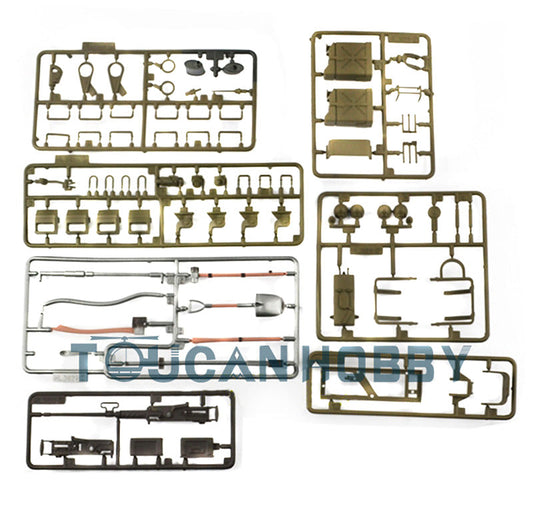 US Warehouse Plastic Decoration Parts Bag for Henglong 1/16 Scale USA Walker Bulldog Radio Control Tank 3839 RC Model