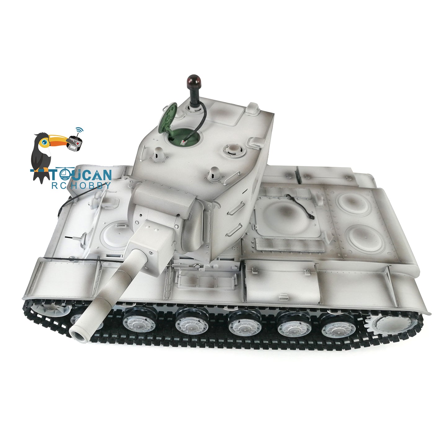 Henglong 1/16 7.0 Plastic Version Painted Gigant RC Tank Soviet KV-2 RTR 3949 Barrel Recoil Function Suspension Arms BB Shooting