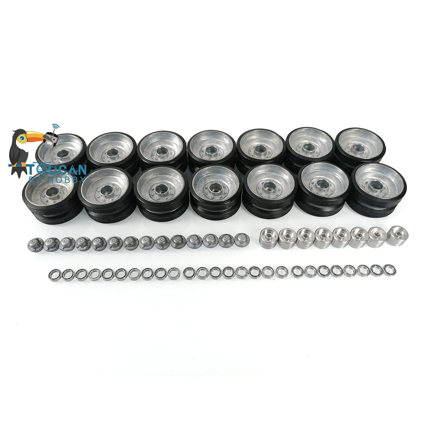 Full Metal Road Wheels Without Suspension Arms For 1/16 Scale 2.4Ghz Henglong German Leopard2A6 RC Tank 3889 Spare Parts