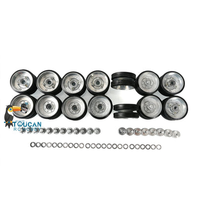 Full Metal Road Wheels Without Suspension Arms For 1/16 Scale 2.4Ghz Henglong German Leopard2A6 RC Tank 3889 Spare Parts