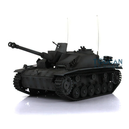 Henglong 1/16 Upgraded 3868 RC Tank Model 7.0 German Stug III w/ FPV Camera Phone Holder Metal Tracks Idler Sprocket Wheels Smoking