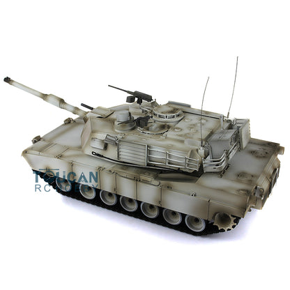 Henglong 1:16 7.0 USA M1A2 Abrams RC Battle Tank 3918 RTR Model 360 Degrees Turret Barrel Recoil Plastic Upper Hull Tracks Wheels