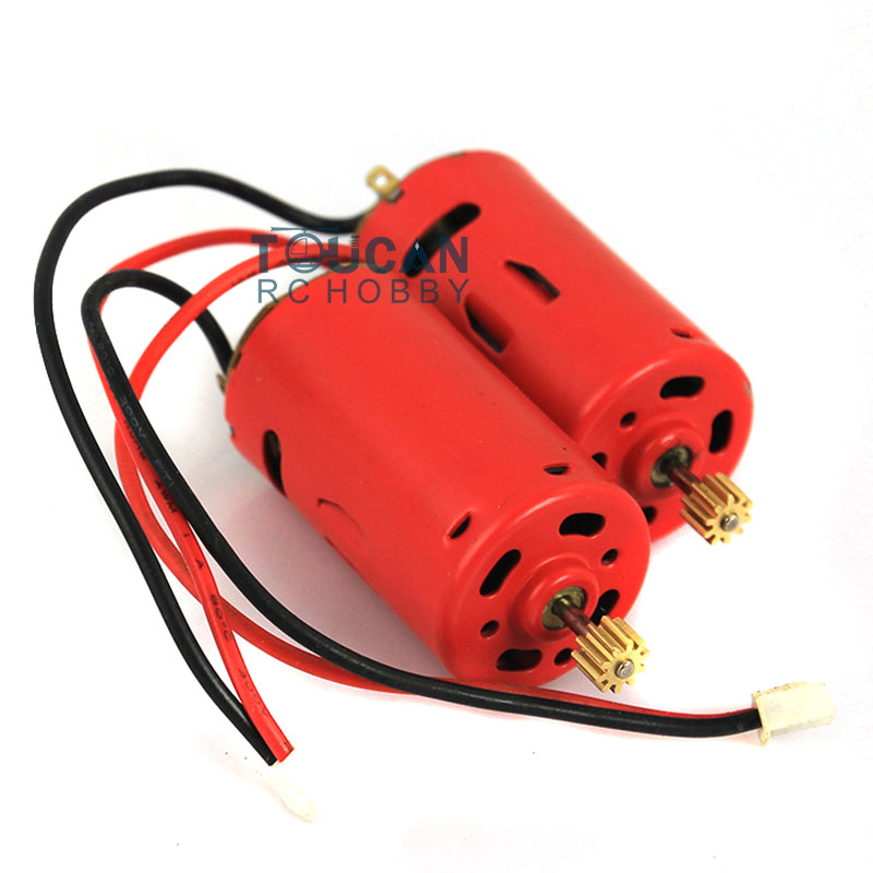 Henglong 1/16 Red Motors 1Pair with 5.3Ver Wires Spare Part for Henglong Radio Control RC Tank Model Metal Driving Gearbox