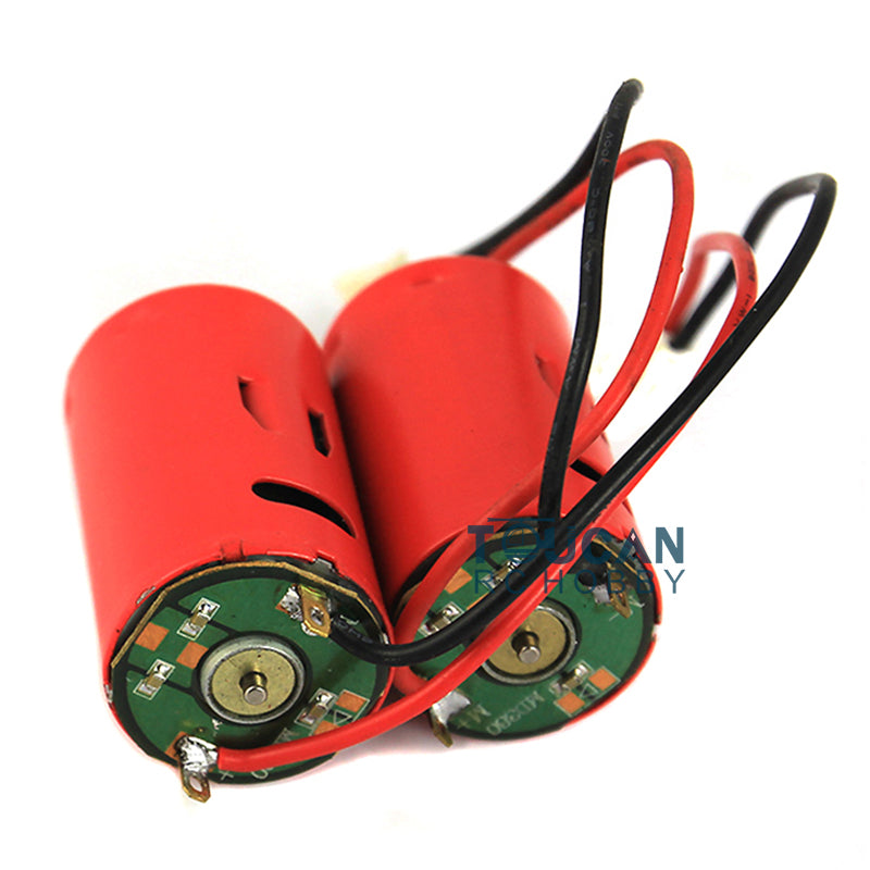 Henglong 1/16 Red Motors 1Pair with 5.3Ver Wires Spare Part for Henglong Radio Control RC Tank Model Metal Driving Gearbox