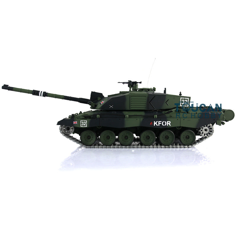 Henglong 1:16 British Challenger II RC Tank 3908 RTR TK7.0 W/ 360 Degrees Turret Speaker Smoke Unit Metal Tracks Steel Gearbox