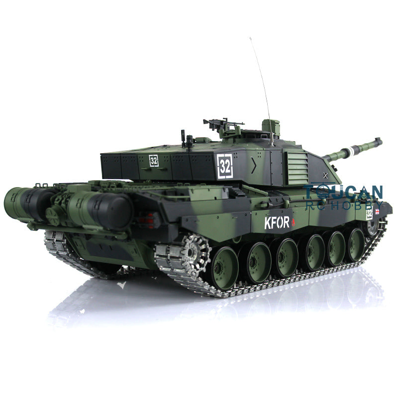 Henglong 1:16 British Challenger II RC Tank 3908 RTR TK7.0 W/ 360 Degrees Turret Speaker Smoke Unit Metal Tracks Steel Gearbox