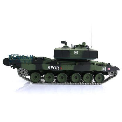 Henglong 1/16 7.0 UK Challenger II RC Tank 3908 RTR Model 360 Degrees Turret Metal Tracks W/ Rubber Pads Sprockets Steel Gearbox