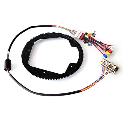 US Warehouse Big Plastic 360 Rotating Gear 7.0 Electric Slip Ring 12P for 1/16 Henglong RC Tank Radio Control Military Model DIY