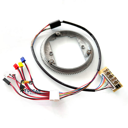 1/16 Scale Henglong TK6.0 Tank Metal 360 Small Rotating Gear And 12P ElectricSlip Ring For DIY Turret Rotation Models