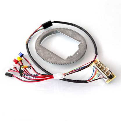 1/16 Scale Henglong TK6.0 Tank Metal 360 Small Rotating Gear And 12P ElectricSlip Ring For DIY Turret Rotation Models