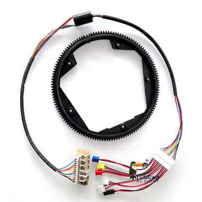 1/16 Scale Henglong RC Radio Control Tank Model Big Plastic 360 Rotating Gear 6.0 Version Electric Slip Ring 12P Wires
