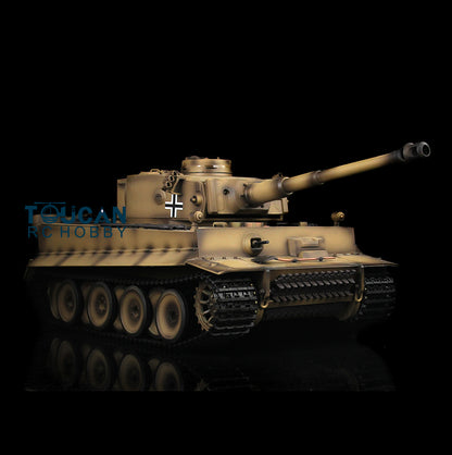 Henglong 1/16  TK7.0 Version Plastic German Tiger I RC Tank 3818Remote Control Tank Sound Effect Smoking Gearbox w/o Recoil Barrel