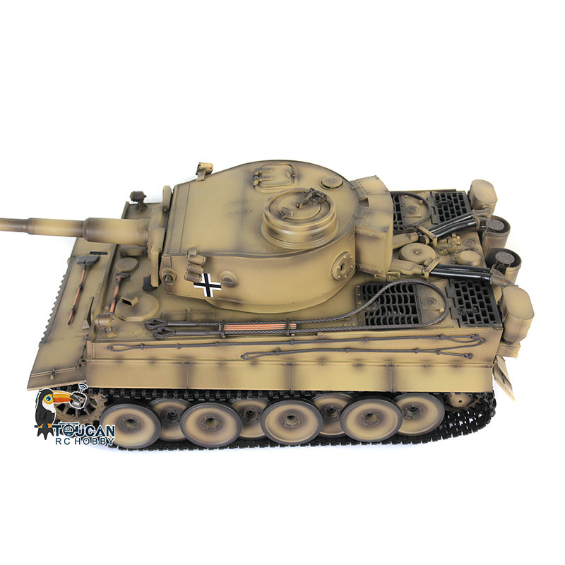 HengLong Factory 1/16 3818 German Tiger 1 Full Metal Chassis Plastic Upper Hull RTR RC Tank Sound 360 Degrees Turret Smoke Gearbox