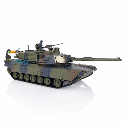 Henglong 1:16 7.0 USA M1A2 Abrams RC Battle Tank 3918 RTR Model 360 Degrees Turret Barrel Recoil Plastic Upper Hull Tracks Wheels