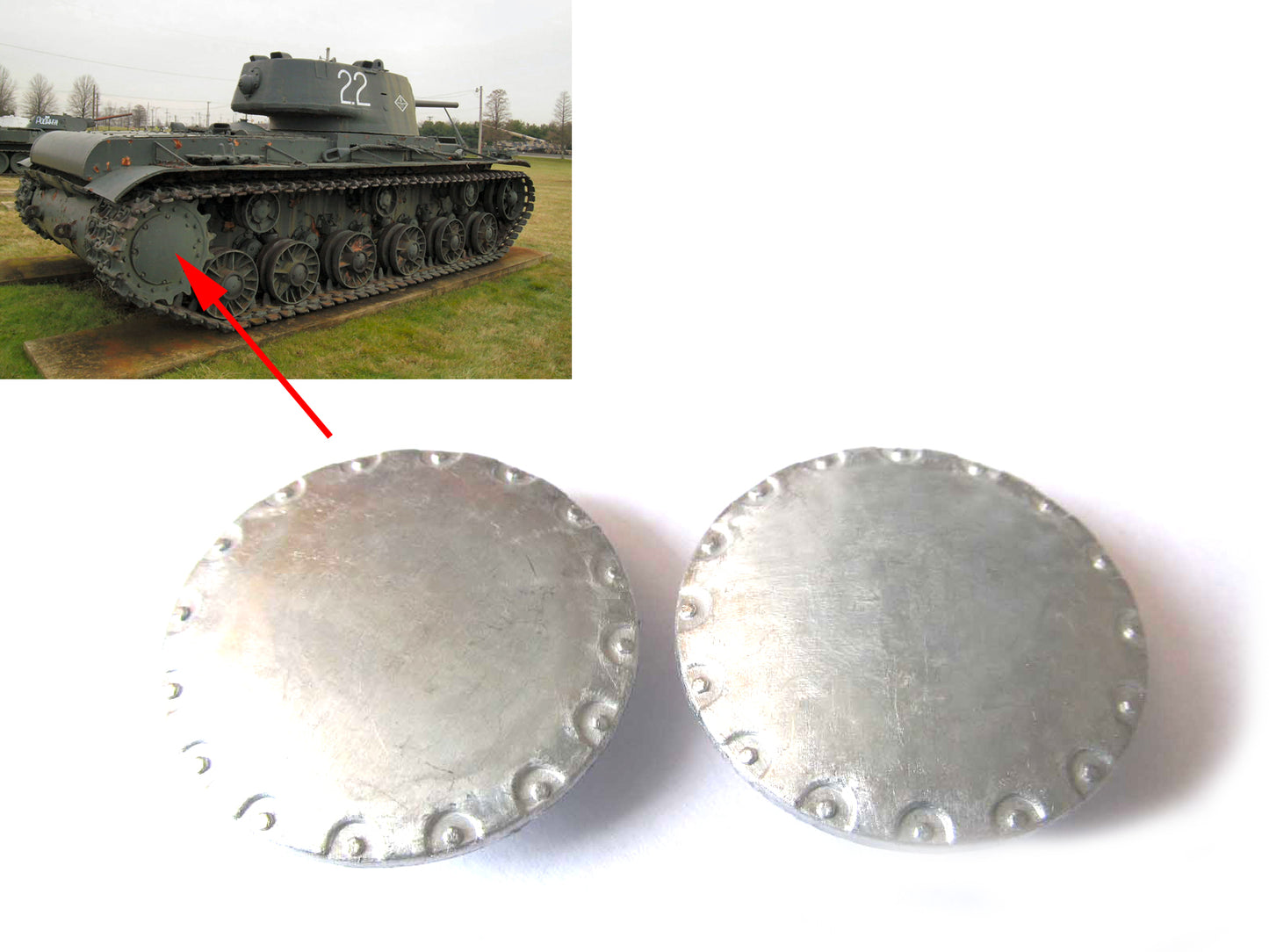 Mato 1/16 Scale Henglong 3878 Soviet Union KV-1 RC Tank Spare part A Pair of Metal Driving Sprocket Covers MT116 Accessories