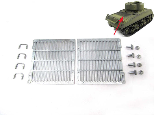 Mato 1/16 Scale Henglong USA M4A3 Sherman 3898 RC Tank Model Spare Accessories A Pair of Metal Engine Grills MT144 Upgraded Parts