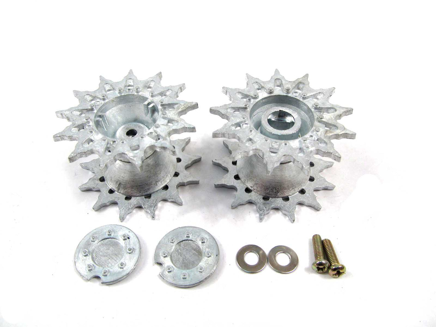 Metal Sprockets MT151S W/ Wheelhubs Upgraded Parts for 1/16 Scale Mato M4A3 & Henglong 3898 USA M4A3 Sherman RC Tank Model