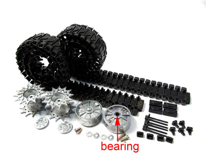 Mato Metal T74 Tracks & Wheels W/Bearings for 1/16 Scale M4A3W Sherman RC Tank Model Spare Parts Accessory Replacement