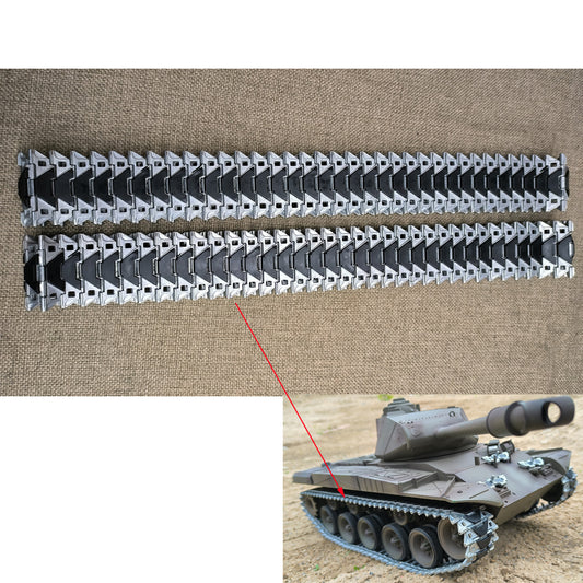 RC Tank 1Pair Metal Tracks With Double Side Rubber for 1/16 Heng Long USA M41A3 Walker Bulldog Radio Control Tanks 3839