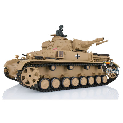 US Warehouse 2.4G Henglong 1:16 Scale TK7.0 Plastic German Panzer IV F RTR RC Tank Model 3858 Military Model Stimulated Sound Smoke