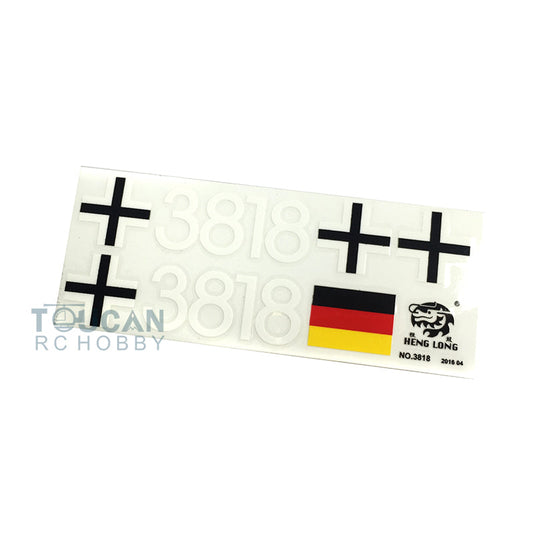 US Warehouse Henglong 1/16 Scale Paste Sticker for German Tiger I Remote Control Tank RC Model 3818 Decoration Spare Part