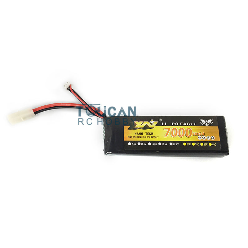 US Warehouse 7.4V 7000MAH Lipo Battery for 1/16 Henglong RC Tank Remote Control Military Vehicle Electronic Parts Hobby Model