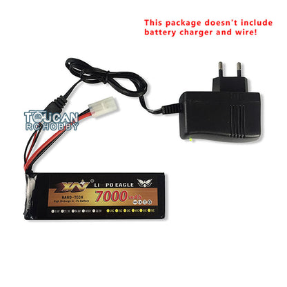 US Warehouse 7.4V 7000MAH Lipo Battery for 1/16 Henglong RC Tank Remote Control Military Vehicle Electronic Parts Hobby Model