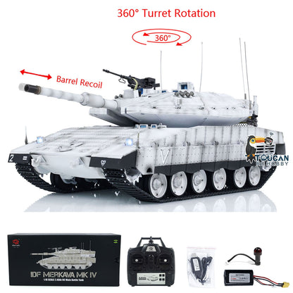 Heng Long 1/16 Military RC Tank Radio Controlled Panzer IDF Merkava MK IV 3958 Turret 360 Rotary Hobby Model DIY